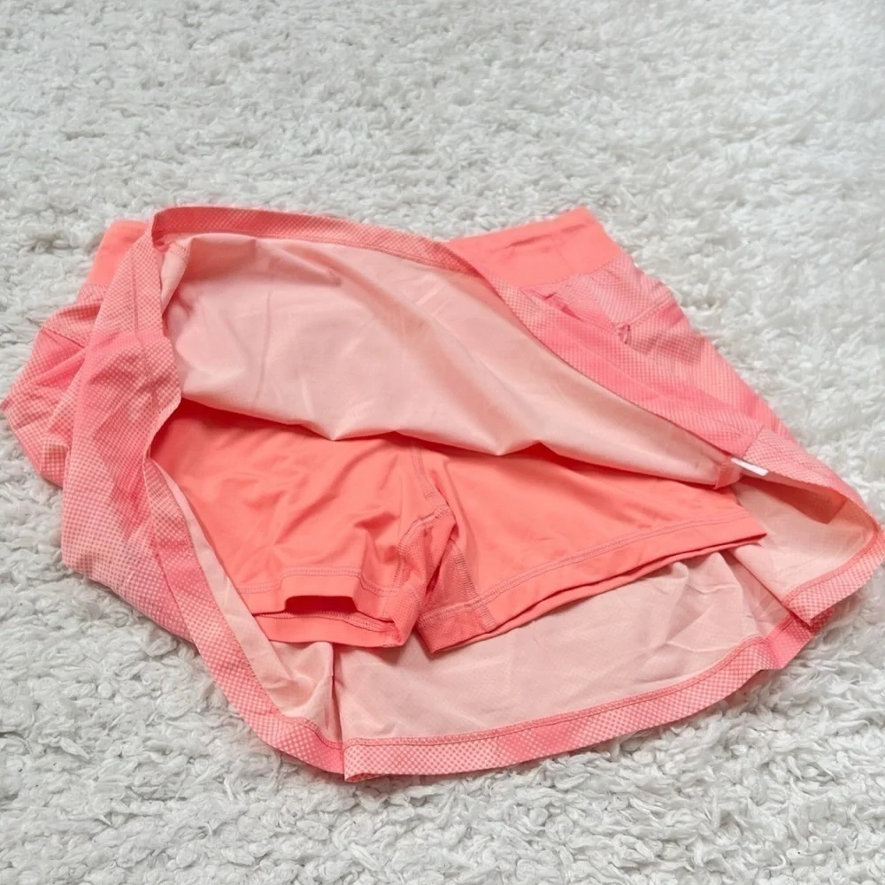NWT All In Motion Gradient Dot Girls Skort Coral Pink Orange White XL 14/16